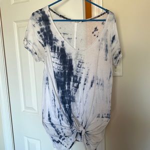 Loose fitting tie dye t shirt.